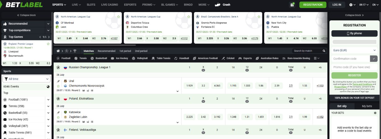 BetLabel Športne Stave